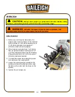 Preview for 17 page of Baileigh Industrial B8550 Operator'S Manual