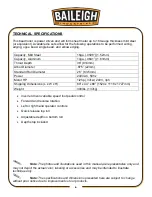 Предварительный просмотр 8 страницы Baileigh Industrial B8680 Operator'S Manual