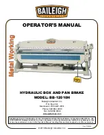 Предварительный просмотр 1 страницы Baileigh Industrial BB-12010H Operator'S Manual