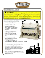 Предварительный просмотр 14 страницы Baileigh Industrial BB-12010H Operator'S Manual