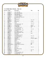 Preview for 22 page of Baileigh Industrial BBG-8 Operating Instructions And Parts Manual