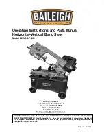 Baileigh Industrial BHVBS-712B Operating Instructions And Parts Manual preview