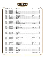 Preview for 43 page of Baileigh Industrial BMS-10 Operating Instructions And Parts Manual