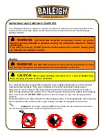 Предварительный просмотр 9 страницы Baileigh Industrial BR-16E-36LT Operator'S Manual