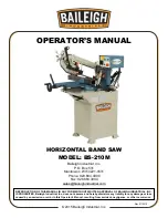 Предварительный просмотр 1 страницы Baileigh Industrial BS-210M Operator'S Manual