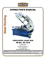 Preview for 1 page of Baileigh Industrial BS-330M Operator'S Manual