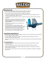 Preview for 8 page of Baileigh Industrial BV-6HV Operator'S Manual