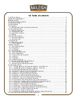 Предварительный просмотр 2 страницы Baileigh Industrial BWS-10 Operating Instructions And Parts Manual