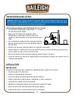 Предварительный просмотр 15 страницы Baileigh Industrial CS-350EU Operator'S Manual