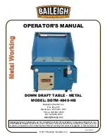 Baileigh Industrial DDTM-4840-HD Operator'S Manual предпросмотр