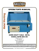 Baileigh Industrial DDTM-8052-HD Operator'S Manual предпросмотр