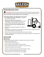 Preview for 13 page of Baileigh Industrial DG-500HD Operator'S Manual