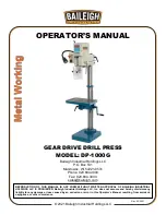 Предварительный просмотр 1 страницы Baileigh Industrial DP-1000G Operator'S Manual