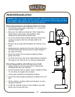 Предварительный просмотр 13 страницы Baileigh Industrial DP-1000G Operator'S Manual