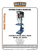 Baileigh Industrial DP-1200VS Operator'S Manual предпросмотр