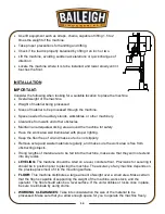 Предварительный просмотр 16 страницы Baileigh Industrial DP-1375VS-110 Operator'S Manual