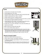 Предварительный просмотр 28 страницы Baileigh Industrial DP-1375VS-110 Operator'S Manual