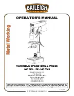 Baileigh Industrial DP-1400VS Operator'S Manual предпросмотр