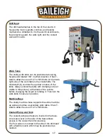 Preview for 20 page of Baileigh Industrial DP-1400VS Operator'S Manual