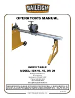 Baileigh Industrial IDX-10 Operator'S Manual preview