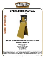 Baileigh Industrial MSS-14F Operator'S Manual предпросмотр