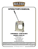 Предварительный просмотр 1 страницы Baileigh Industrial MSS-16 Operator'S Manual