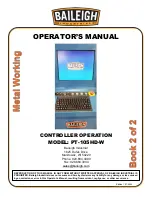 Baileigh Industrial PT-105HD-W Operator'S Manual preview