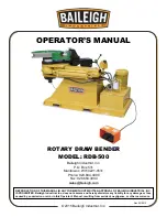 Baileigh Industrial RDB-500 Operator'S Manual preview