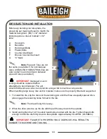 Предварительный просмотр 22 страницы Baileigh Industrial RDB-500 Operator'S Manual