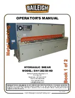 Baileigh Industrial SH-120250-HD Operator'S Manual предпросмотр