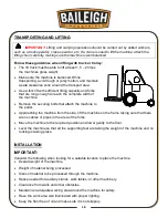 Предварительный просмотр 12 страницы Baileigh Industrial TN-400 Operator'S Manual