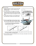 Предварительный просмотр 21 страницы Baileigh Industrial TS-1040E-1.0 30 Operator'S Manual