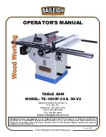 Preview for 1 page of Baileigh Industrial TS-1040P-30-V2 Operator'S Manual