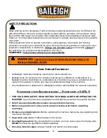 Preview for 10 page of Baileigh Industrial WJT-4747-HD Operator'S Manual