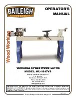 Baileigh Industrial WL-1847VS Operator'S Manual preview