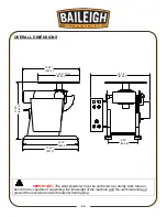 Preview for 16 page of Baileigh 1008397 Operator'S Manual