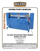 Baileigh BP-4830 Operator'S Manual предпросмотр