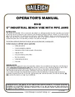 Предварительный просмотр 1 страницы Baileigh BV-6I Operator'S Manual