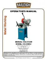Baileigh CS-250EU Operator'S Manual preview