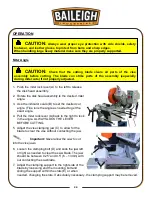 Предварительный просмотр 27 страницы Baileigh CS-275EU Operator'S Manual