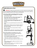 Preview for 13 page of Baileigh DP-1000G Operator'S Manual