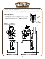 Предварительный просмотр 16 страницы Baileigh DP-1250VS-HS Operator'S Manual