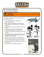 Предварительный просмотр 23 страницы Baileigh DP-1250VS-HS Operator'S Manual