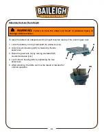 Предварительный просмотр 24 страницы Baileigh DP-1250VS-HS Operator'S Manual