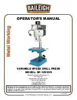 Baileigh DP-1250VS Operator'S Manual предпросмотр