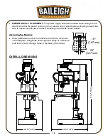 Предварительный просмотр 18 страницы Baileigh DP-1250VS Operator'S Manual