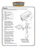 Предварительный просмотр 17 страницы Baileigh DP-1512B Operating Instructions Manual