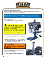 Предварительный просмотр 25 страницы Baileigh DP-3814B Operator'S Manual