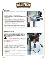 Предварительный просмотр 27 страницы Baileigh DP-3814B Operator'S Manual