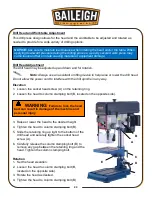 Предварительный просмотр 25 страницы Baileigh DP-4016B Operator'S Manual